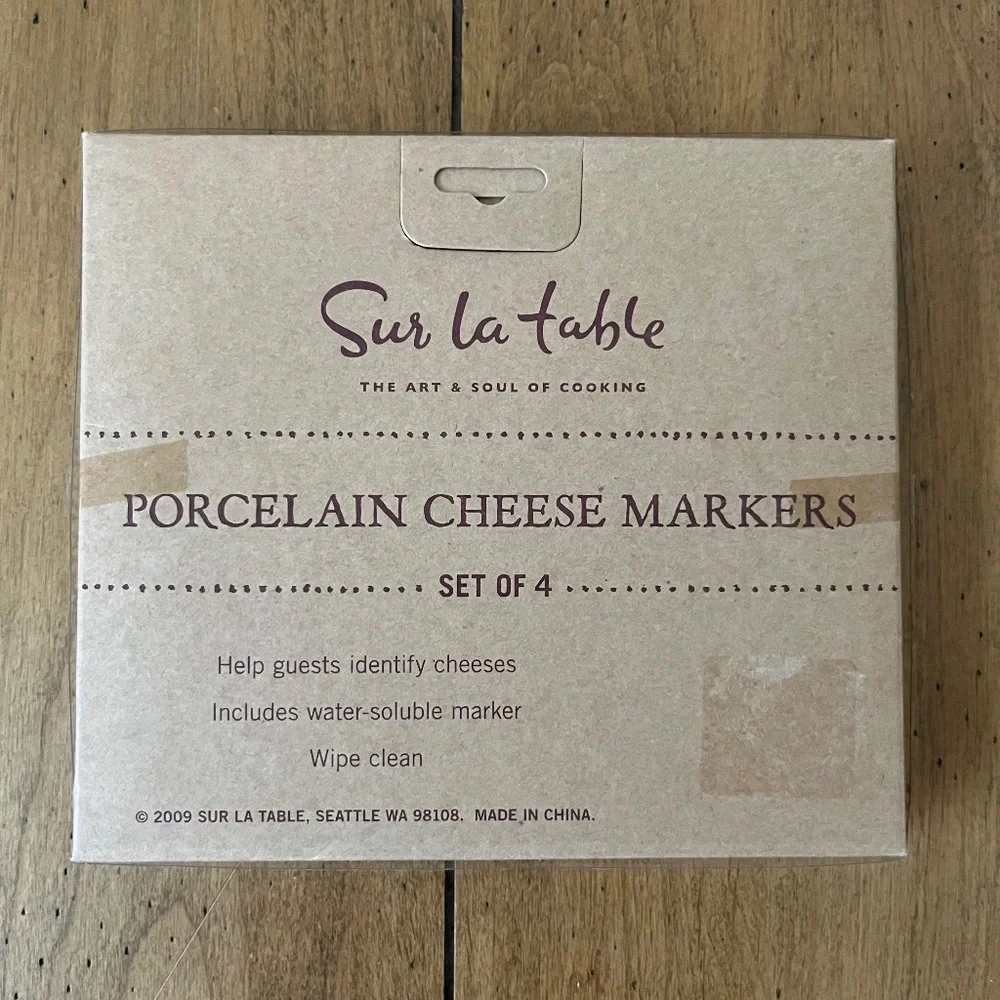 Sur La Table Porcelain Cheese Markers (Set of 4)